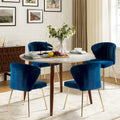 Ensemble de 4 chaises d'appoint Barbara avec piètement en métal par HULALA HOME