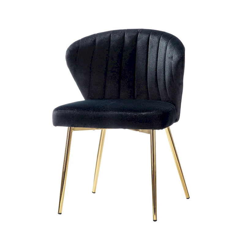 Ensemble de 4 chaises d'appoint Barbara avec piètement en métal par HULALA HOME
