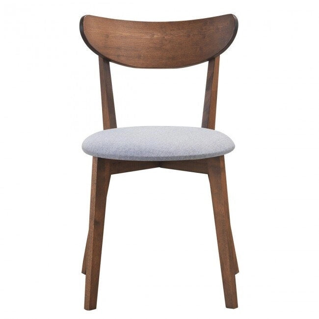 Ensemble de 2 chaises de salle à manger rembourrées avec dossier incurvé - 18 x 23 x 32 (L x l x H)