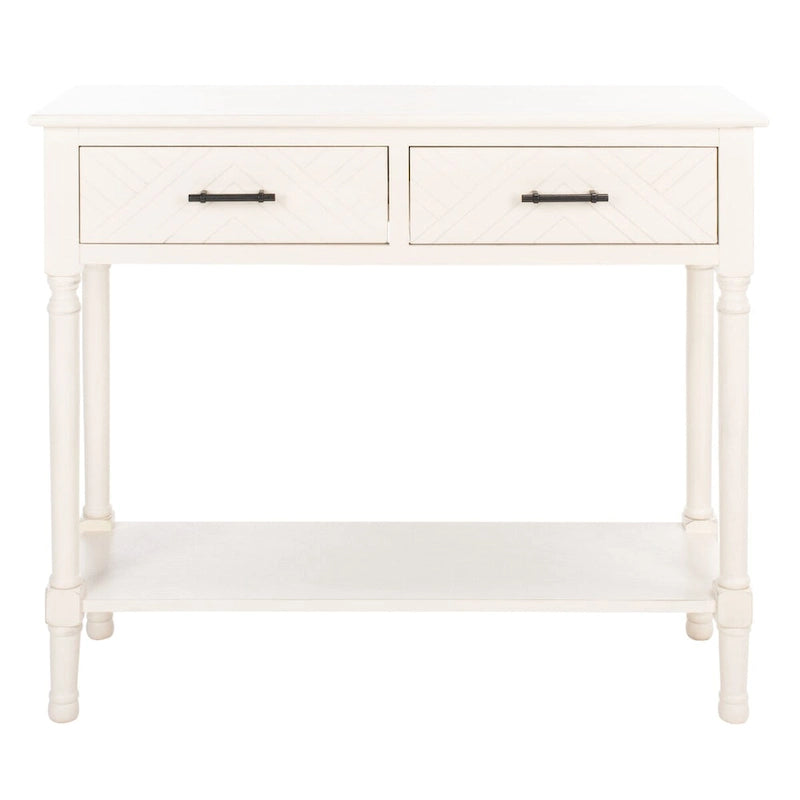 Console SAFAVIEH Eryka à 2 tiroirs - 35,5 cm L x 13 cm l x 29,5 cm H - 36 cm L x 13 cm P x 30 cm H