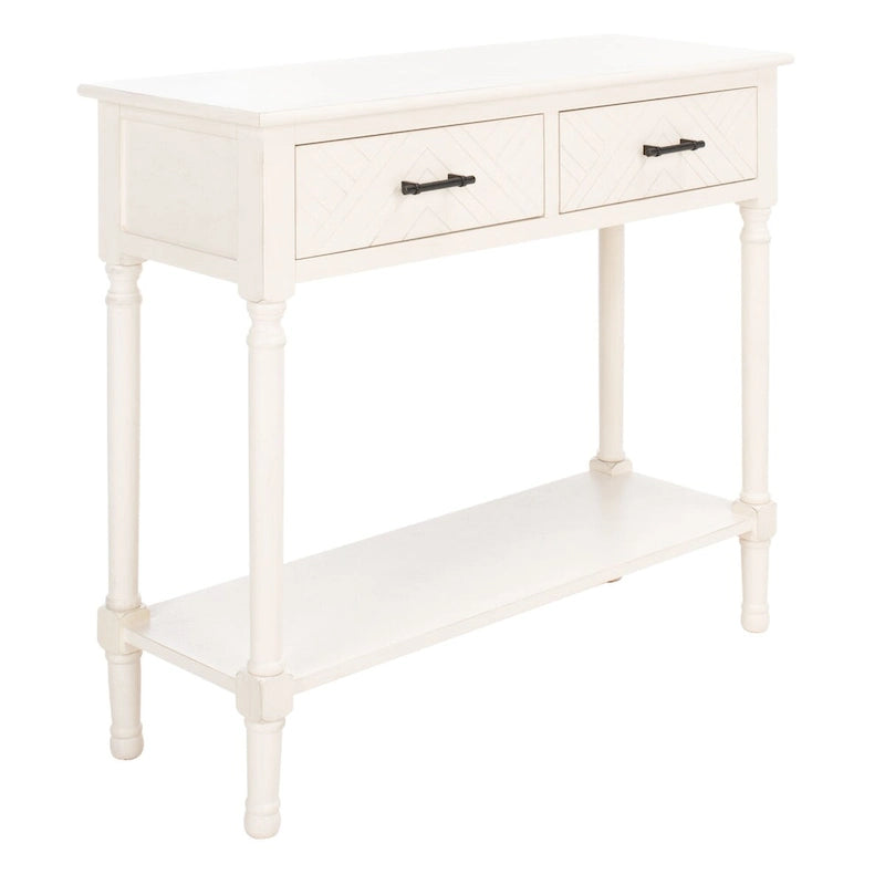 Console SAFAVIEH Eryka à 2 tiroirs - 35,5 cm L x 13 cm l x 29,5 cm H - 36 cm L x 13 cm P x 30 cm H