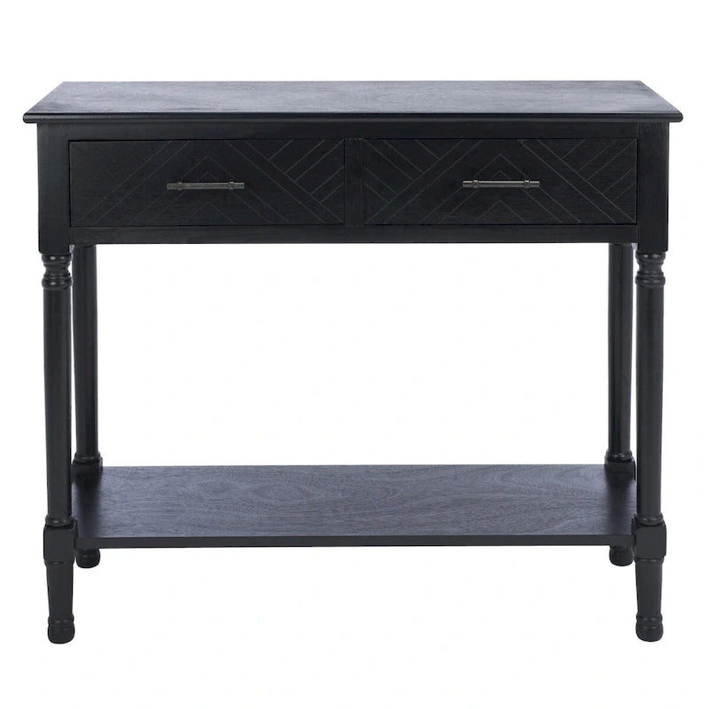 Console SAFAVIEH Eryka à 2 tiroirs - 35,5 cm L x 13 cm l x 29,5 cm H - 36 cm L x 13 cm P x 30 cm H