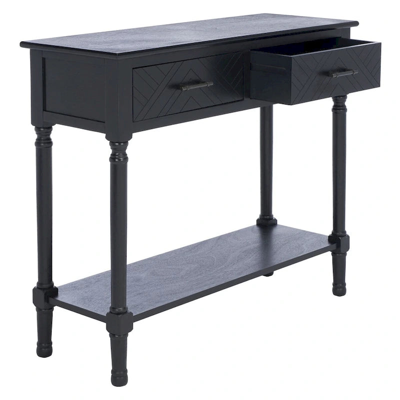 Console SAFAVIEH Eryka à 2 tiroirs - 35,5 cm L x 13 cm l x 29,5 cm H - 36 cm L x 13 cm P x 30 cm H