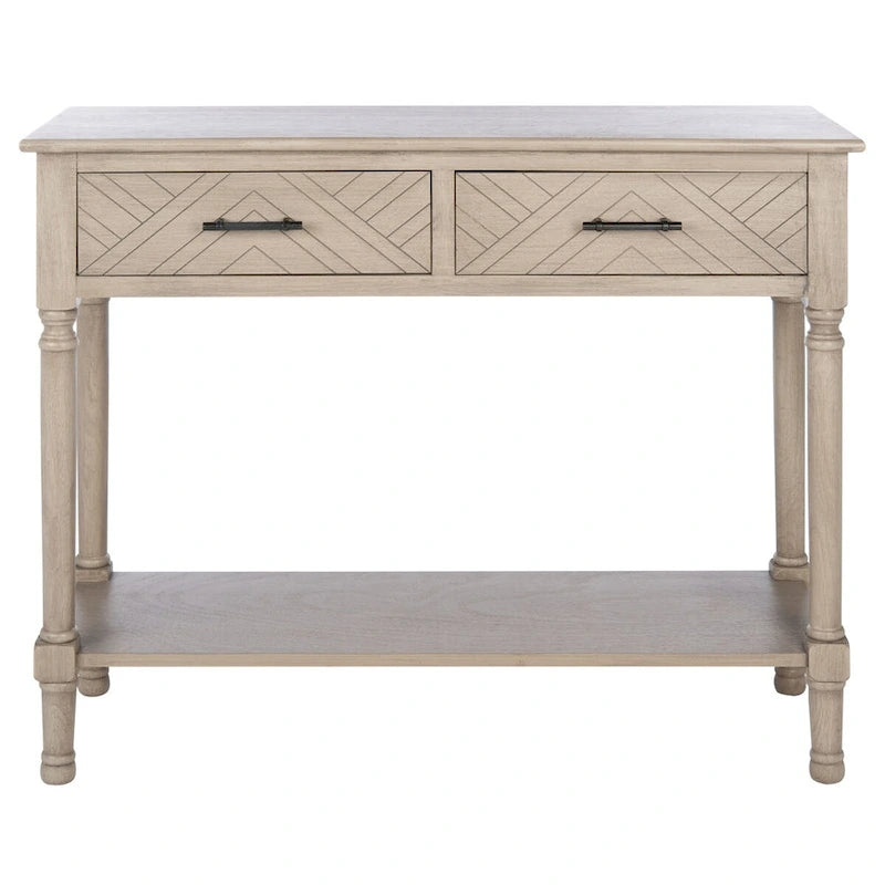 Console SAFAVIEH Eryka à 2 tiroirs - 35,5 cm L x 13 cm l x 29,5 cm H - 36 cm L x 13 cm P x 30 cm H