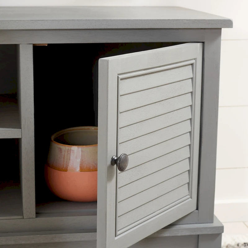 Meuble TV SAFAVIEH Caitlyn à 2 portes et 1 étagère - 119 cm L x 41 cm P x 51 cm H