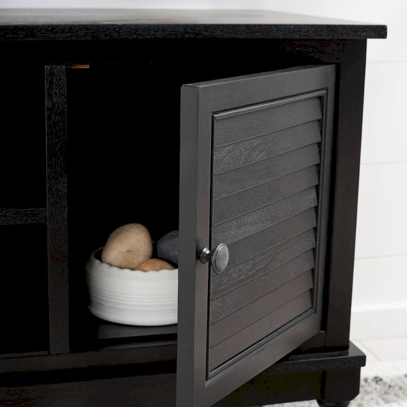 Meuble TV SAFAVIEH Caitlyn à 2 portes et 1 étagère - 119 cm L x 41 cm P x 51 cm H