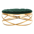 Pouf en velours capitonné Betta de SAFAVIEH Couture