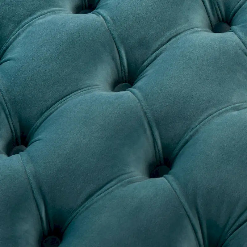 Pouf en velours capitonné Betta de SAFAVIEH Couture
