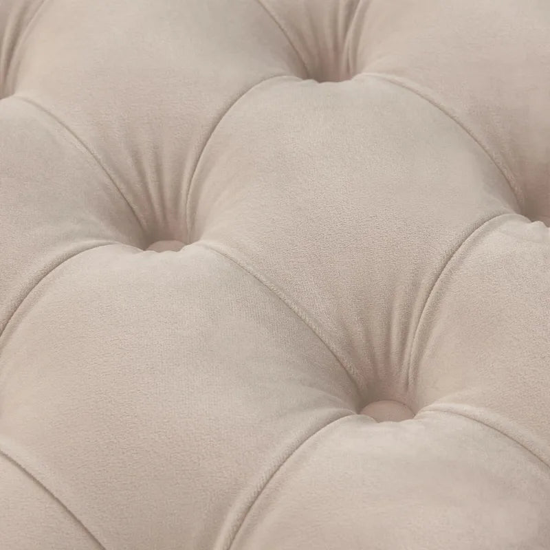 Pouf en velours capitonné Betta de SAFAVIEH Couture