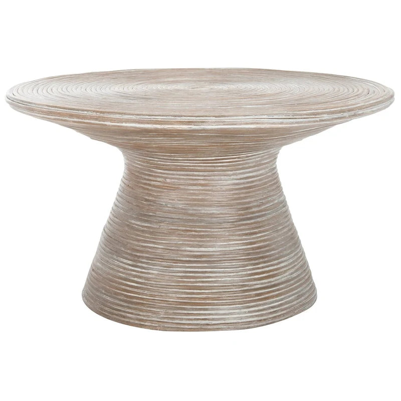Table basse ronde SAFAVIEH Zinca sur pied en métal - 80 cm L x 80 cm l x 45 cm H - 81 cm L x 81 cm P x 46 cm H