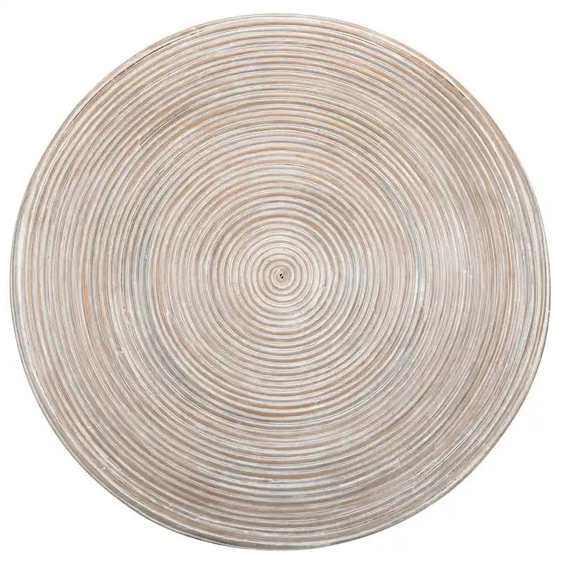 Table basse ronde SAFAVIEH Zinca sur pied en métal - 80 cm L x 80 cm l x 45 cm H - 81 cm L x 81 cm P x 46 cm H