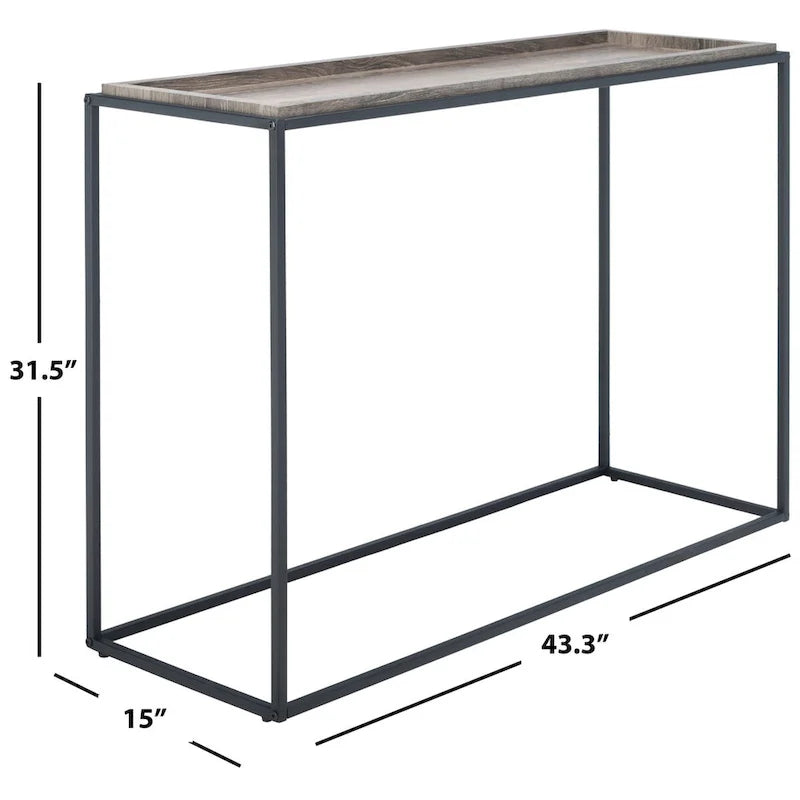 Console SAFAVIEH Prudie pour salon, entrée ou vestibule - 43,3 cm L x 15 cm P x 31,5 cm H