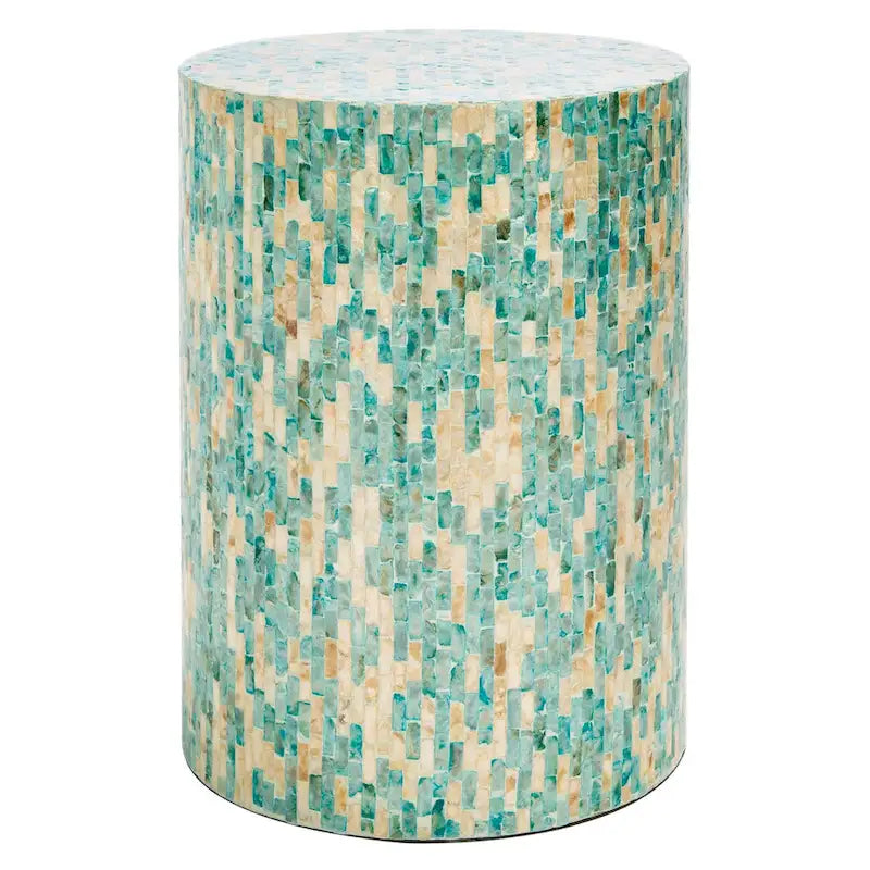 Table d'appoint ronde SAFAVIEH Tessie Mosaic - 35 cm L x 35 cm l x 50 cm H - 35,5 cm L x 35,5 cm P x 51 cm H