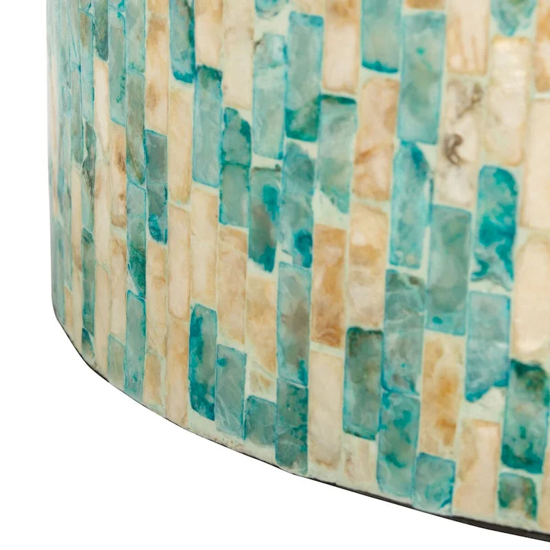Table d'appoint ronde SAFAVIEH Tessie Mosaic - 35 cm L x 35 cm l x 50 cm H - 35,5 cm L x 35,5 cm P x 51 cm H