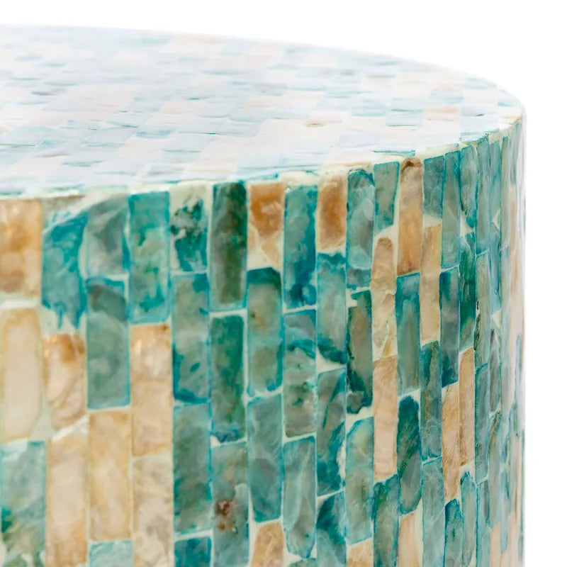 Table d'appoint ronde SAFAVIEH Tessie Mosaic - 35 cm L x 35 cm l x 50 cm H - 35,5 cm L x 35,5 cm P x 51 cm H