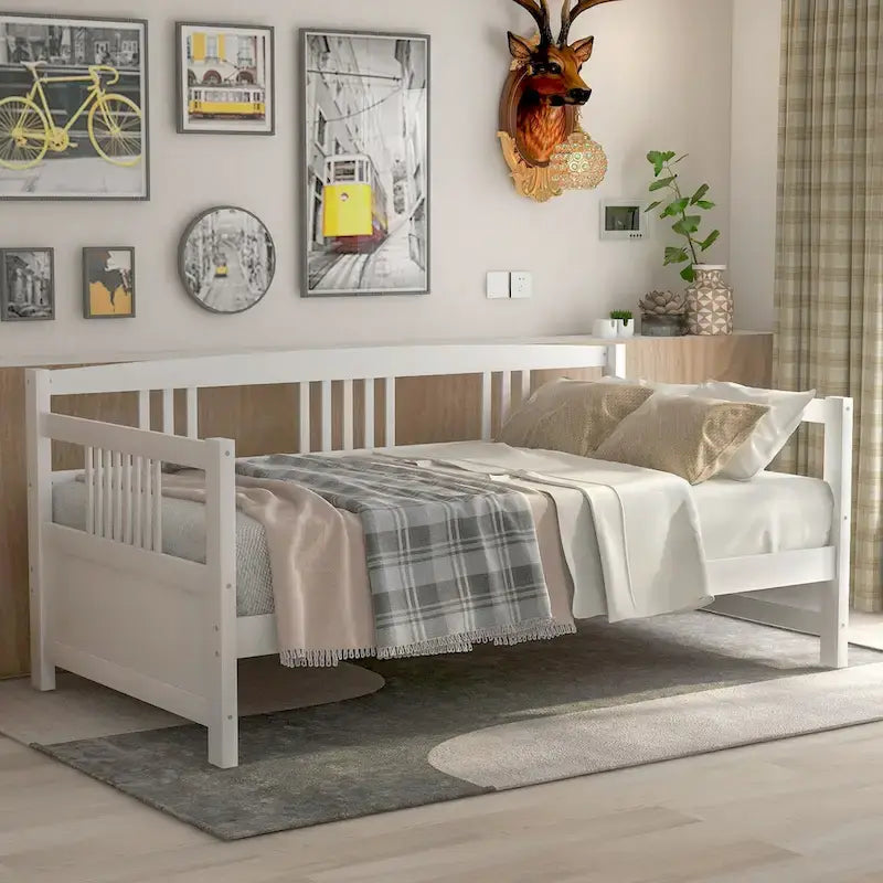 Lit de jour moderne en bois massif, multifonctionnel