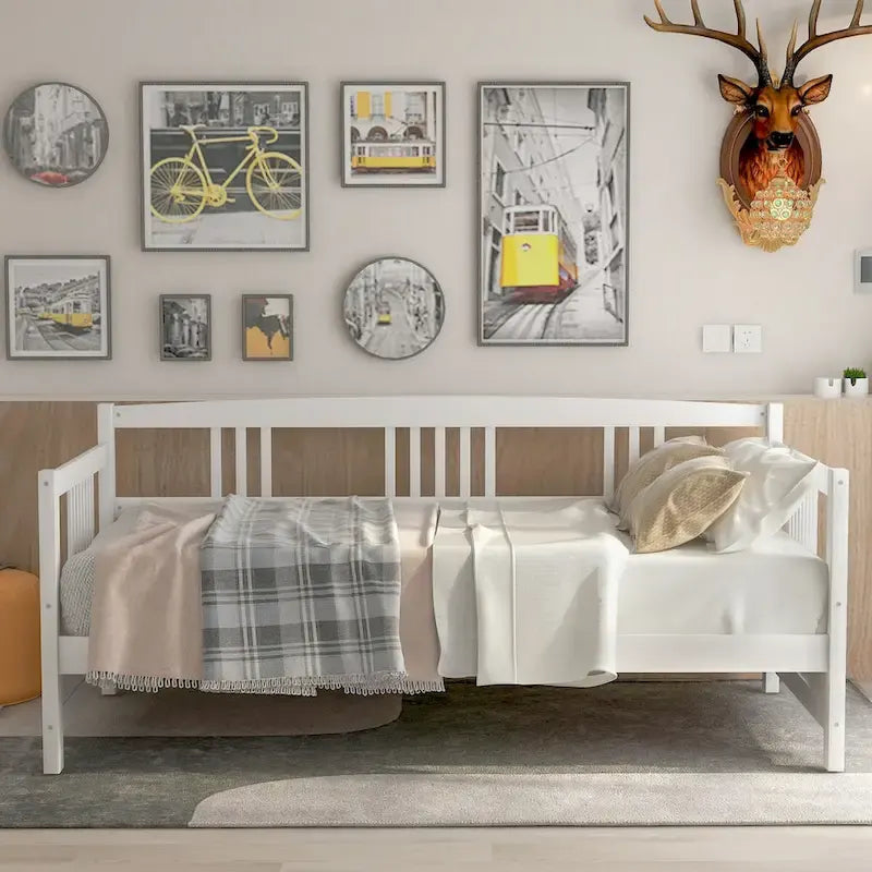 Lit de jour moderne en bois massif, multifonctionnel