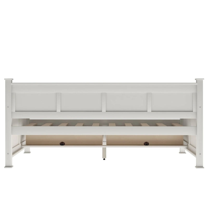 Lit de jour en bois, taille simple, style moderne et rustique décontracté