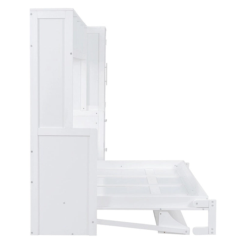 Lit escamotable Queen Size avec placard et tiroirs
