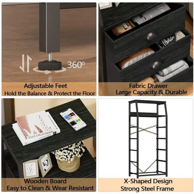 Commode blanche à 5 tiroirs