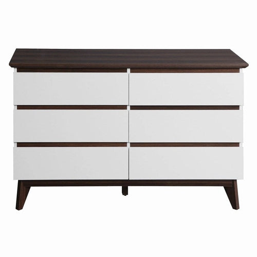 Commode moderne à 6 tiroirs de rangement de 47,2 cm de large