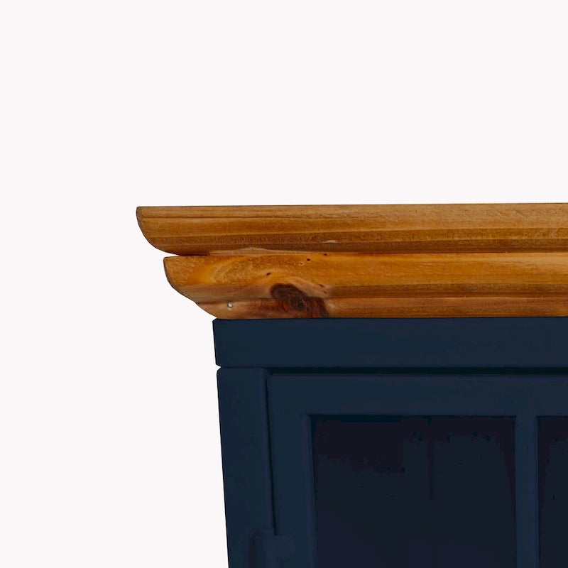 Table de chevet avec placard de rangement et plateau en bois massif, 1 ou 2 pièces