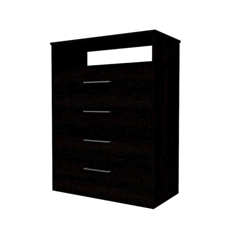 Continental Dresser, Superior Top, Four Drawers, One Shelf