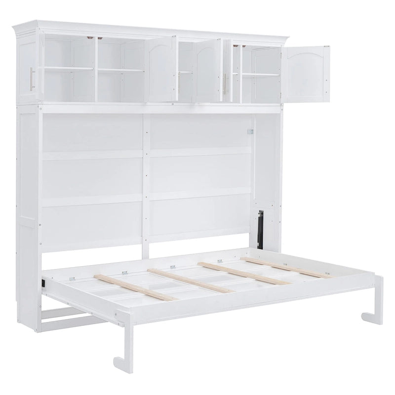 Lit escamotable Queen Size avec rangements supérieurs