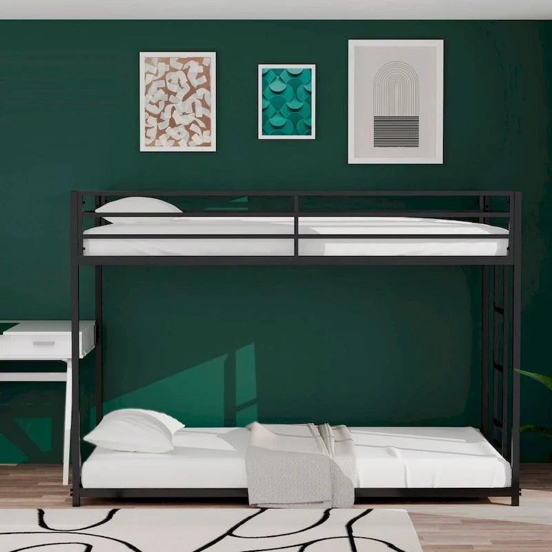 Lit superposé métallique double pour chambre à coucher