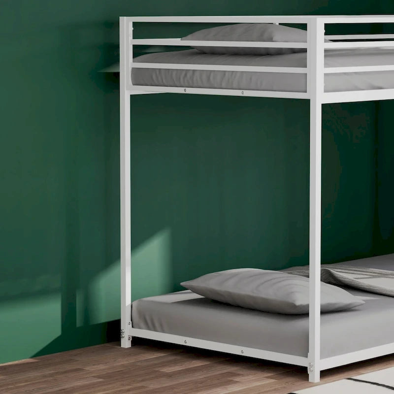Lit superposé métallique double pour chambre à coucher