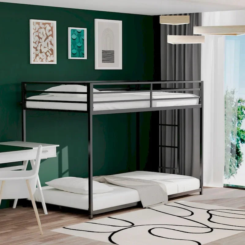 Lit superposé métallique double pour chambre à coucher