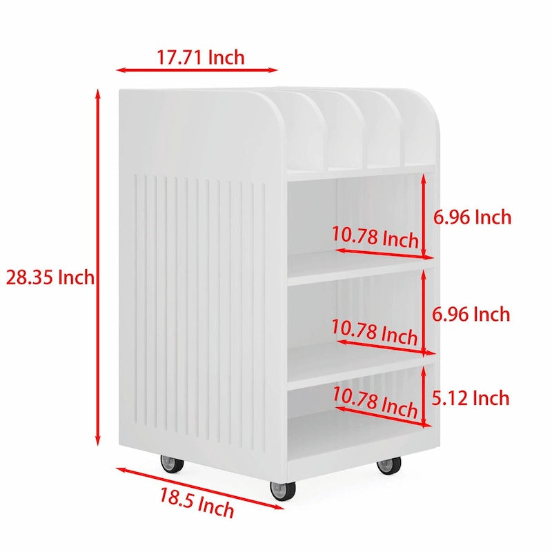 Chariot de cuisine à 4 niveaux avec étagère à épices et roulettes verrouillables