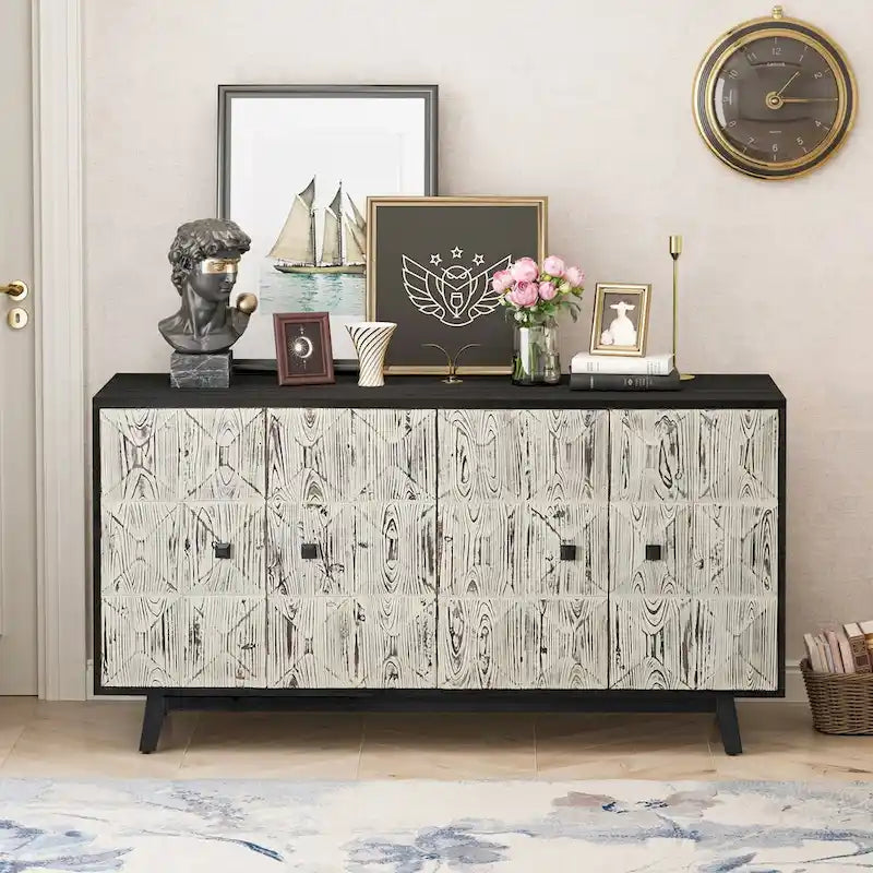 59.84 4 Doors Vintage Sideboard ,Freestanding Sideboard