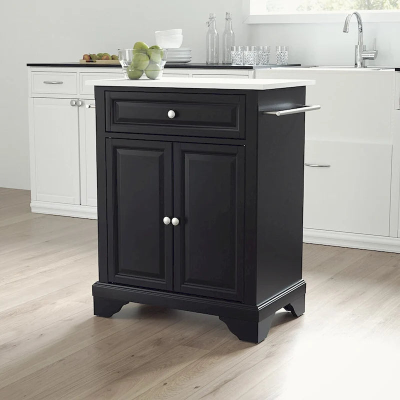 Îlot/chariot de cuisine mobile Crosley Lafayette avec plateau en granit - 31 po L x 18 po P x 35,5 po H