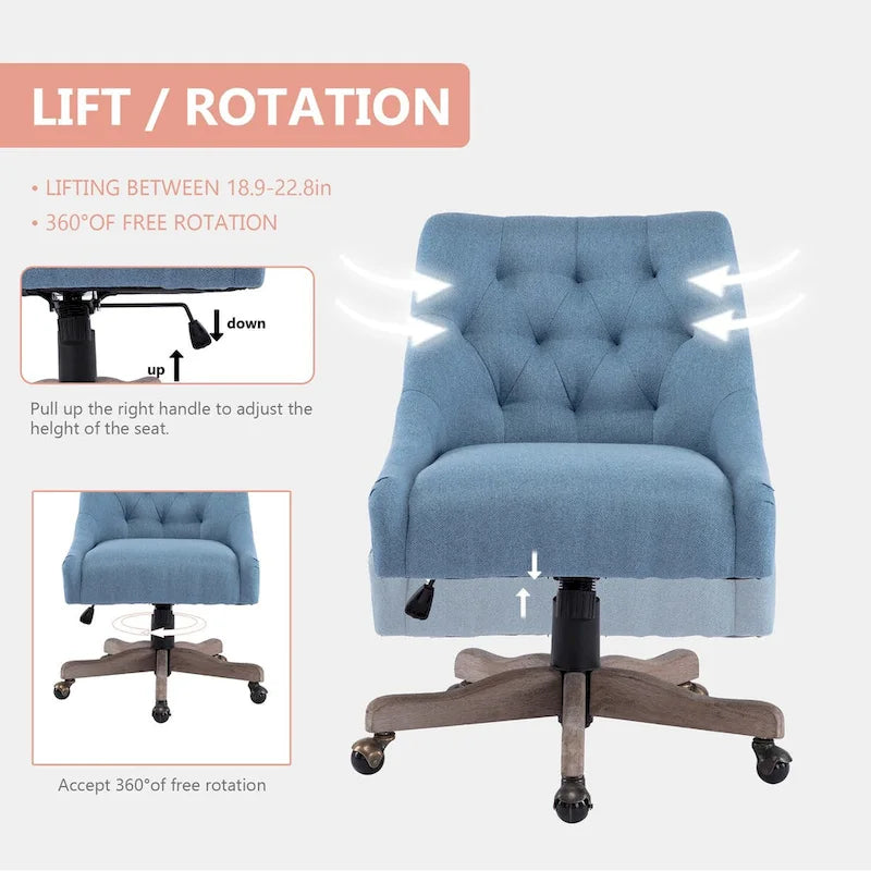 Fauteuil pivotant à 360 degrés et coque réglable pour salon