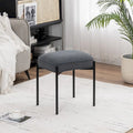 Pouf ottoman rectangulaire simple capitonné en polaire d'agneau