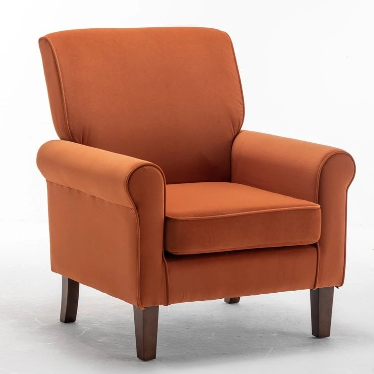 Fauteuil classique en velours Kentin