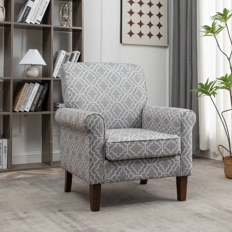Fauteuil classique en velours Kentin