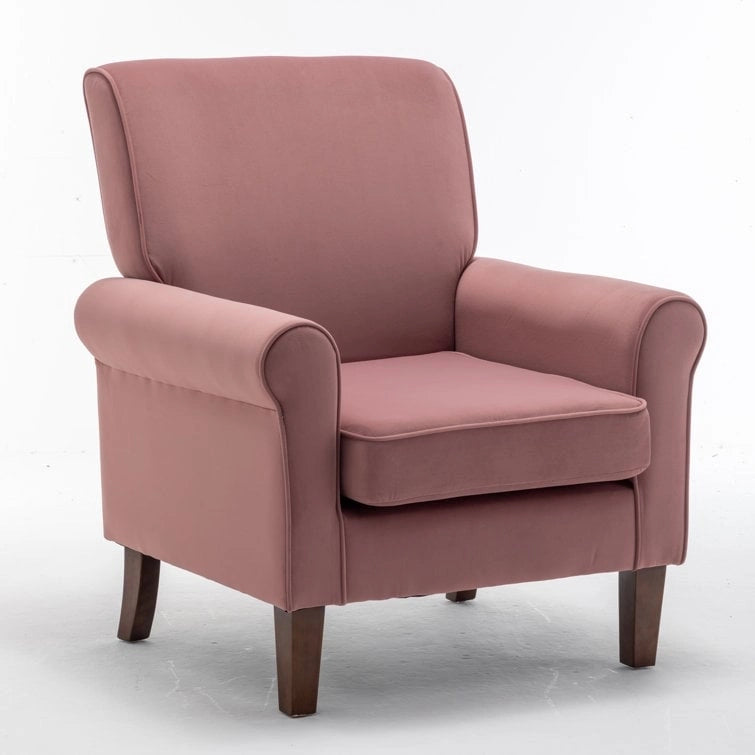 Fauteuil classique en velours Kentin