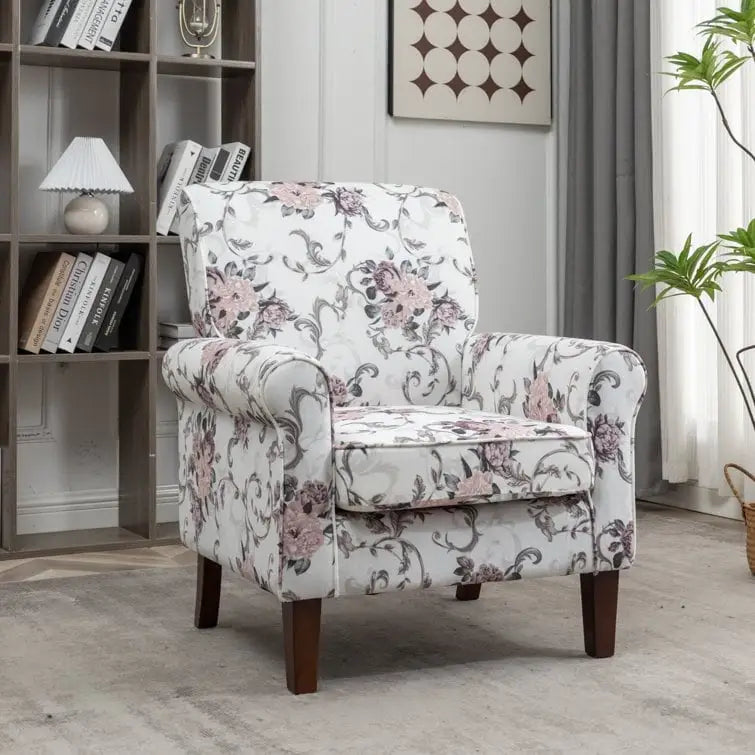 Fauteuil classique en velours Kentin