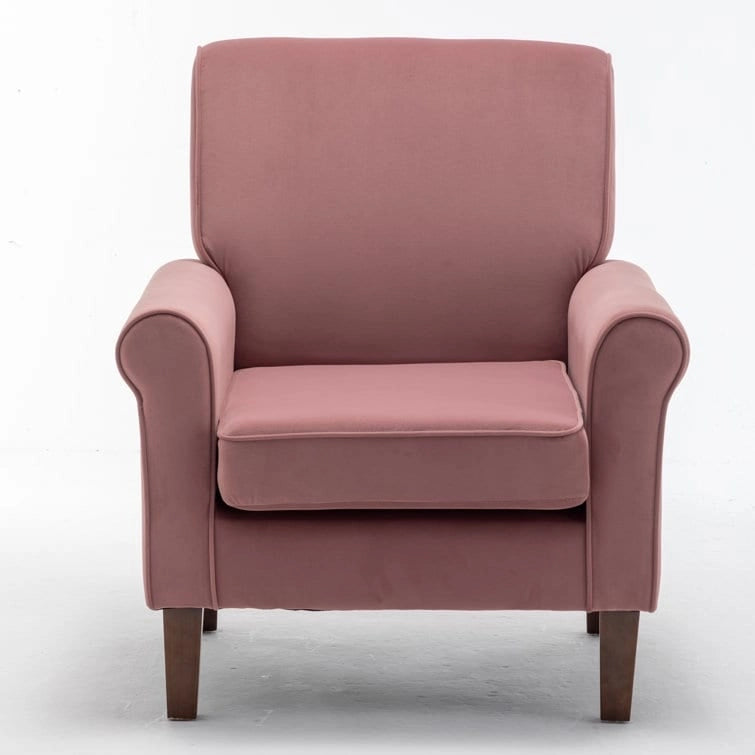 Fauteuil classique en velours Kentin