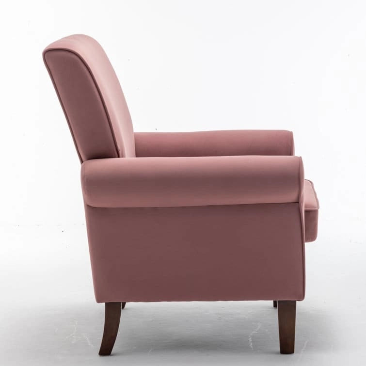 Fauteuil classique en velours Kentin