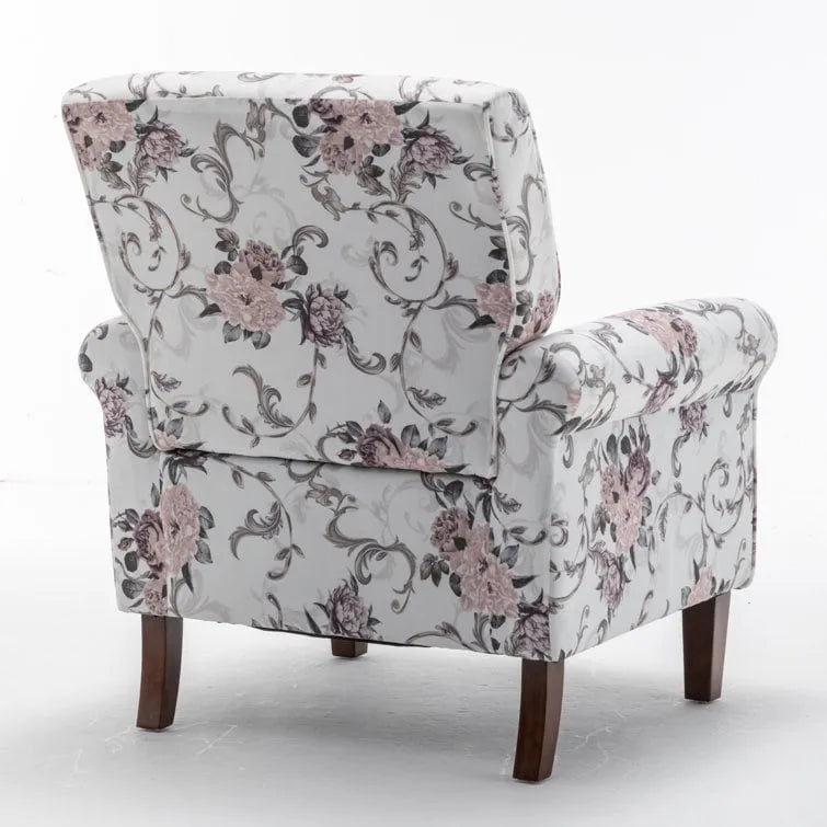 Fauteuil classique en velours Kentin