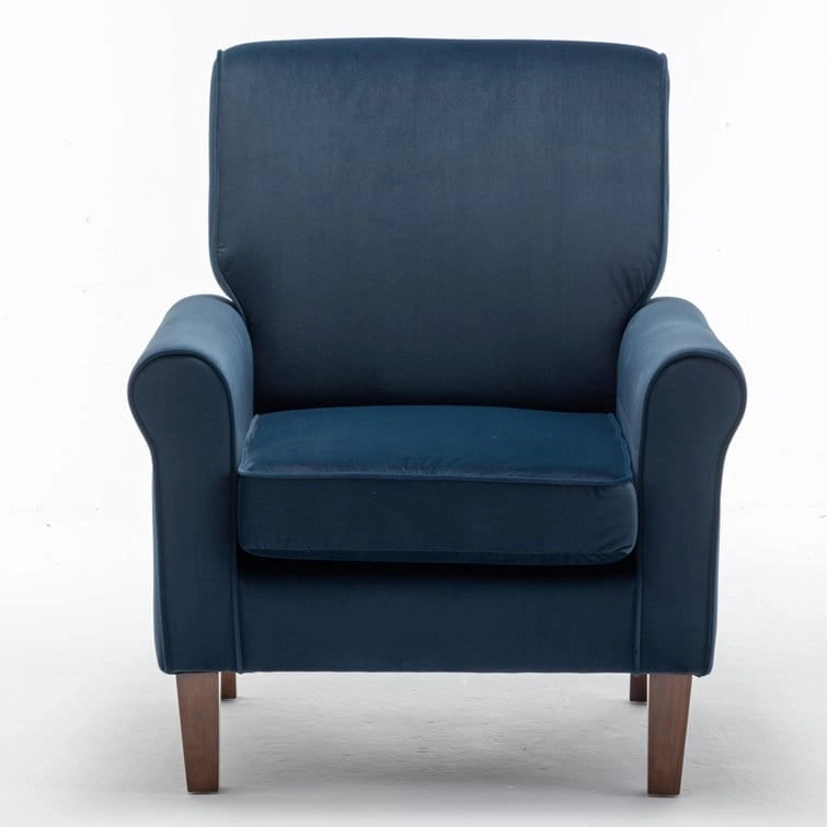 Fauteuil classique en velours Kentin
