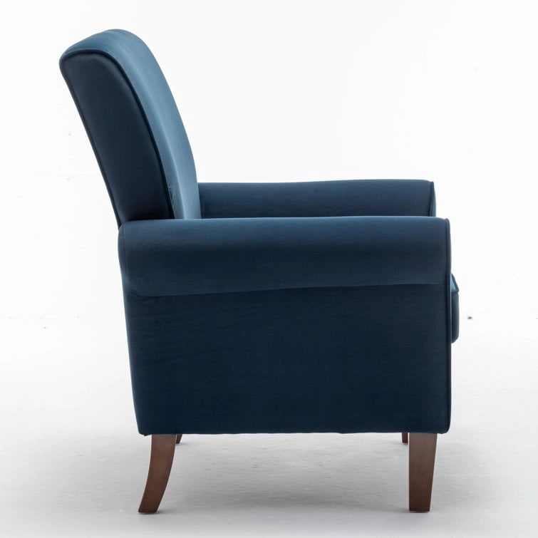 Fauteuil classique en velours Kentin