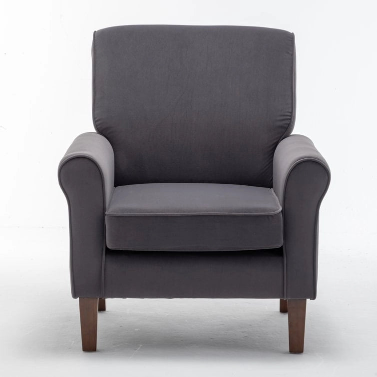 Fauteuil classique en velours Kentin