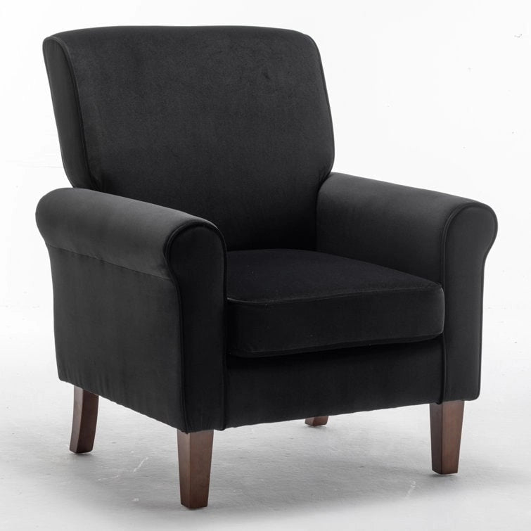 Fauteuil classique en velours Kentin