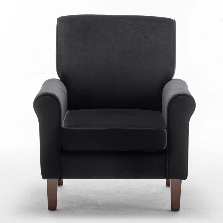 Fauteuil classique en velours Kentin
