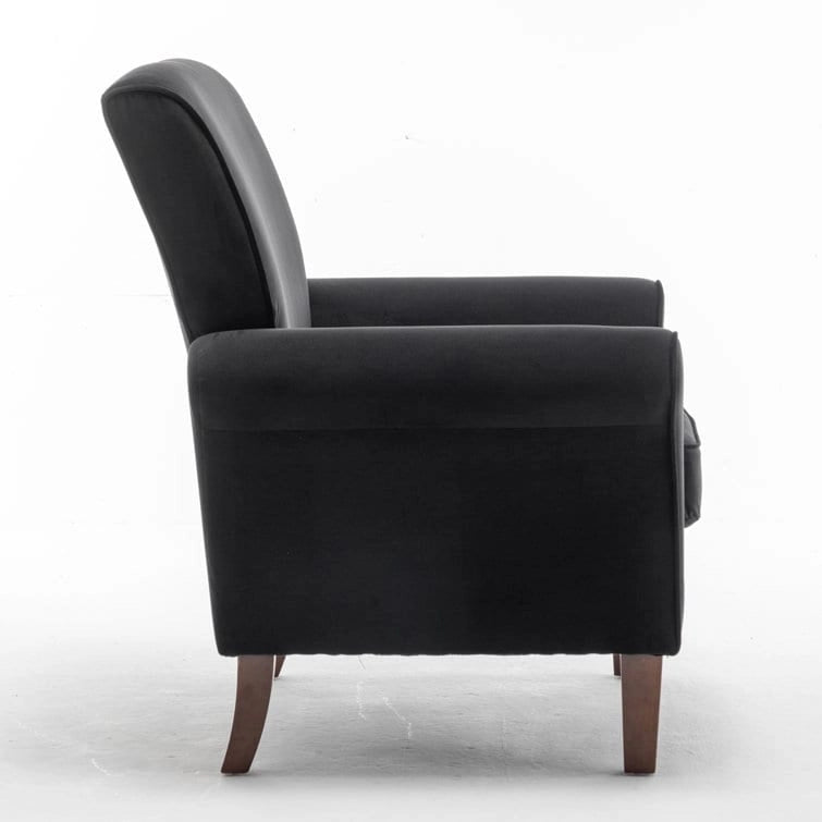 Fauteuil classique en velours Kentin
