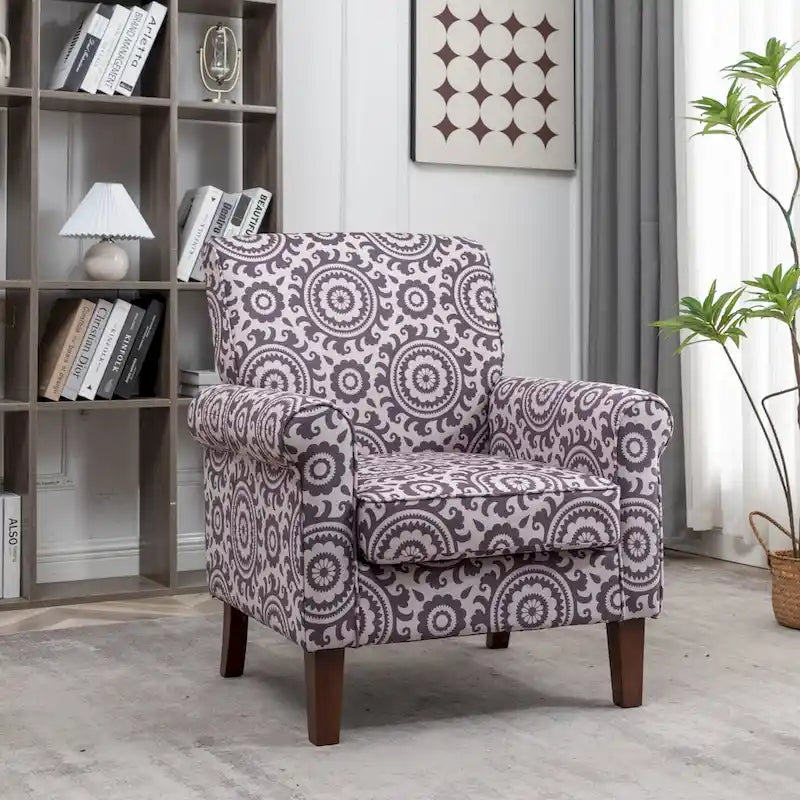 Fauteuil classique en velours Kentin